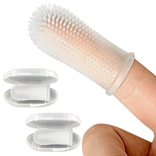 360º Bristle Silicone Baby Finger Toothbrush, 100% BPA Free for Toddlers and ...