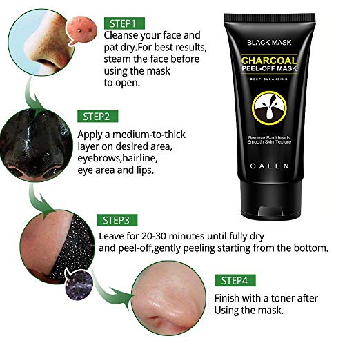 Blackhead Remover Mask Bamboo Activated Charcoal Peel Off Black Head Mask Dee...