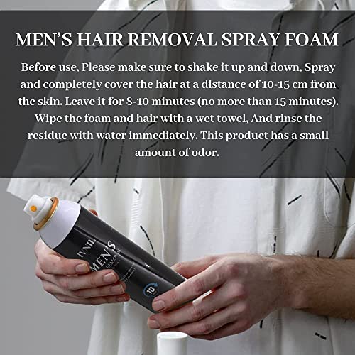 Ivnil Hair Removal Spray Foam For Men Dainty Hair Removal Cream Painless & No...