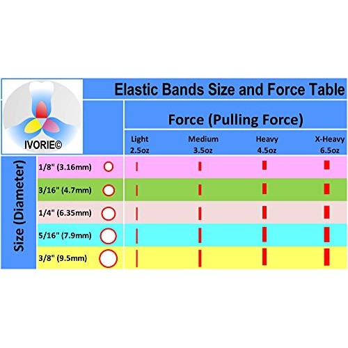 IVORIE Dental Cosmetic Ortho Elastic Rubber Bands Braces Teeth Gap Alignment ...