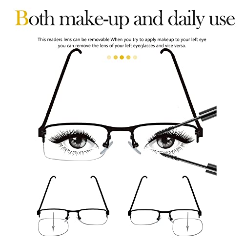 Reading Glass Adjust the Different Power of Each Eyes Spring Hinges Readers H...