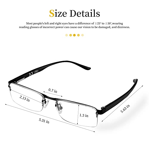 Reading Glass Adjust the Different Power of Each Eyes Spring Hinges Readers H...