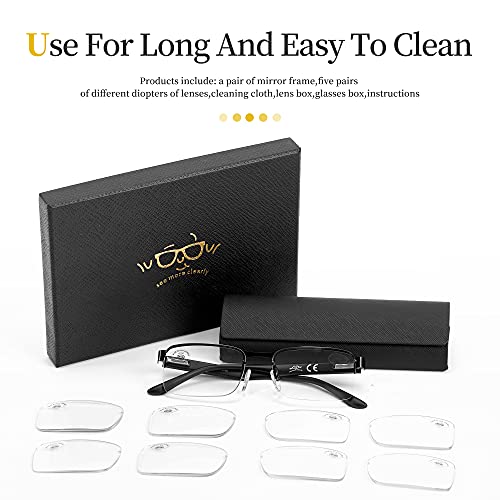 Reading Glass Adjust the Different Power of Each Eyes Spring Hinges Readers H...