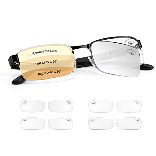 Reading Glass Adjust the Different Power of Each Eyes Spring Hinges Readers H...