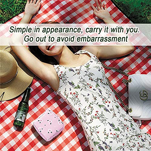 3 Pack sanitary napkin storage bag menstrual cup bag Cosmetic Bag 3 pack chap...