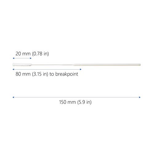 Sterile Nasopharyngeal Flocked Swab, 80mm Break Point, Nylon Flocked Tip (500...