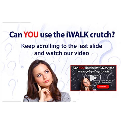 iWALK3.0 Hands Free Crutch - Pain Free Knee Crutch - Alternative to Crutches