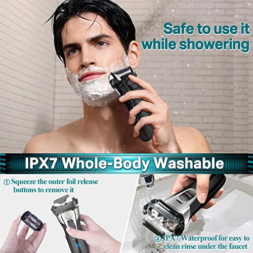 Electric Razor for Men,Shavers for Men Electric Razor Wet Dry,Rechargeable Me...