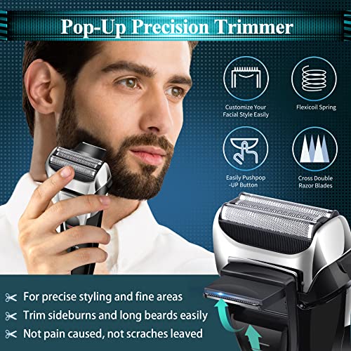 Electric Razor for Men,Shavers for Men Electric Razor Wet Dry,Rechargeable Me...