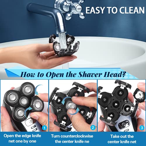 iwoole Head Shaver for Bald Men,5 in 1 Electric Shavers for Bald Head Cordles...