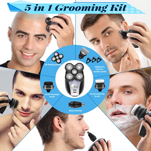 iwoole Head Shaver for Bald Men,5 in 1 Electric Shavers for Bald Head Cordles...