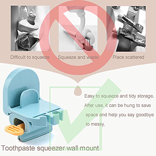 IXIGER Toothpaste Tube Squeezer,Wall-Mounted Toothpaste Dispenser Manual Toot...
