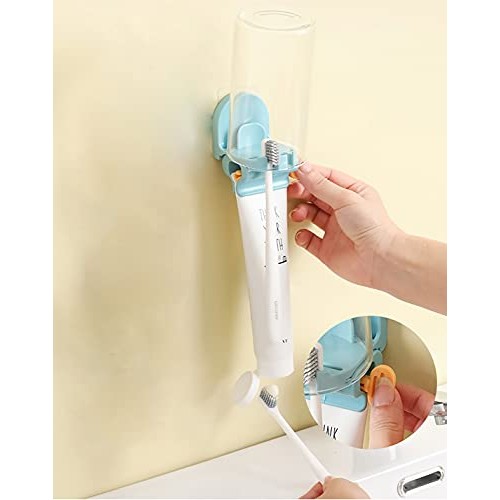 IXIGER Toothpaste Tube Squeezer,Wall-Mounted Toothpaste Dispenser Manual Toot...