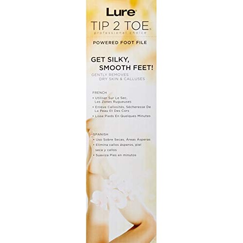 J D beauty professional Tip2Toe Electric Callus Remover, White & Silver