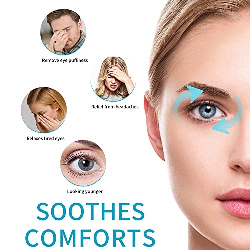 Cooling Ice Gel Eye Mask-Reusable Eye Masks, Sleeping Mask with Plush Backing...