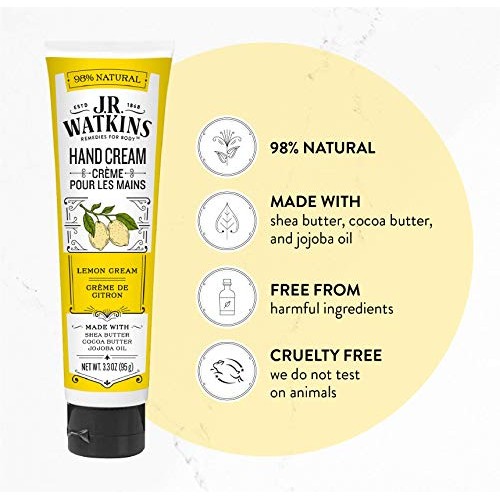 J.R. Watkins Natural Moisturizing Hand Cream, Hydrating Hand Moisturizer with...