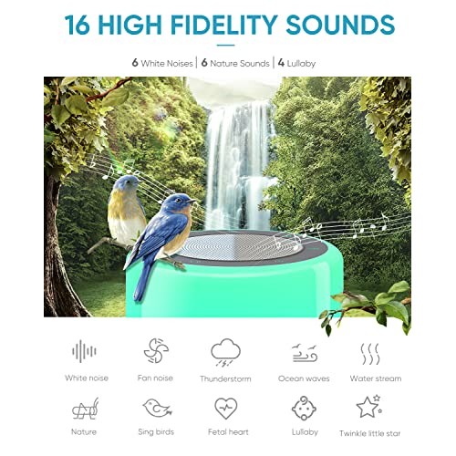 White Noise Machine for Sleeping Baby Kids, Sound Machine with Night Light, 1...