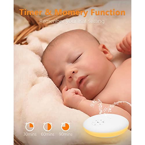 White Noise Machine with 24 Soothing Nature Sounds, Sound Machine Portable wi...