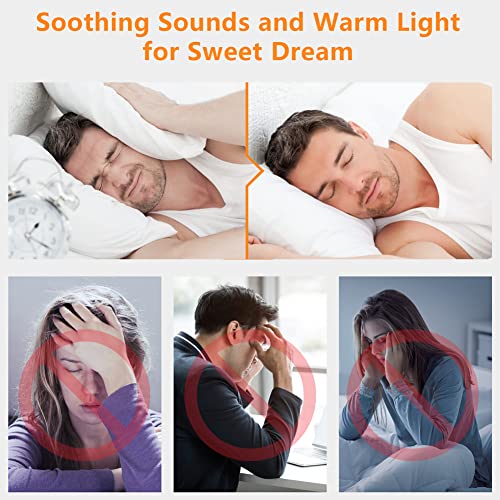 White Noise Machine with 24 Soothing Nature Sounds, Sound Machine Portable wi...