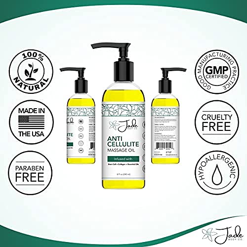 All Natural Anti-Cellulite Massage Oil Infused with Collagen & Stem Cell Cupp...