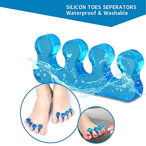 JADE KIT Toe Separator - 2 Packs - Silicone Bunion Pads for Overlapping Toes ...