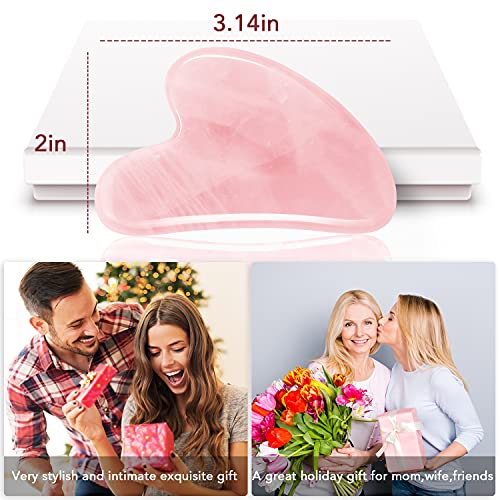 2 Pcs Gua Sha Facial massage tool for Face, Eyes, Neck, Body Skin Care Tools,...