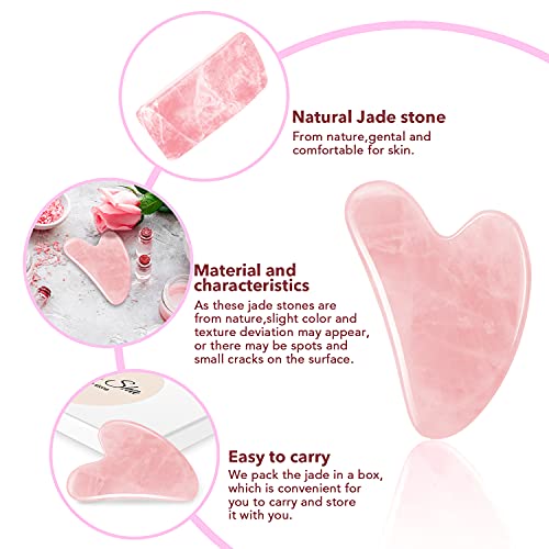 2 Pcs Gua Sha Facial massage tool for Face, Eyes, Neck, Body Skin Care Tools,...