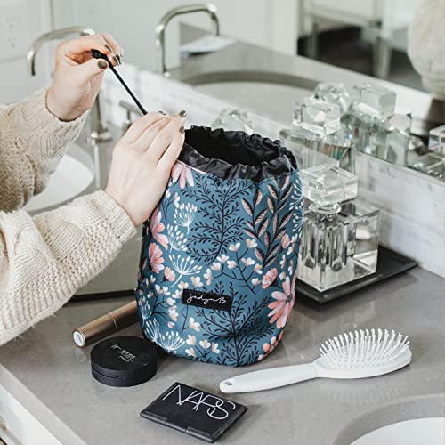 Jadyn B Cinch Top Compact Travel Makeup Bag and Cosmetic Organizer for Women ...