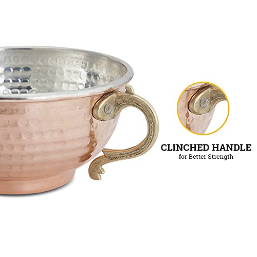 JAIRESTONE Copper Shaving Bowl and Cup - Turkish Hand Hammered Shaving Bowl -...