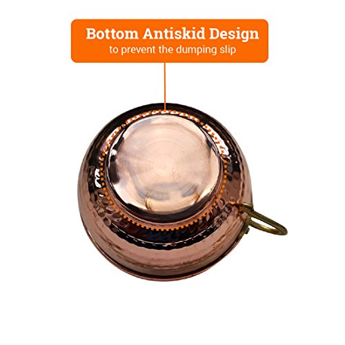 JAIRESTONE Copper Shaving Bowl and Cup - Turkish Hand Hammered Shaving Bowl -...