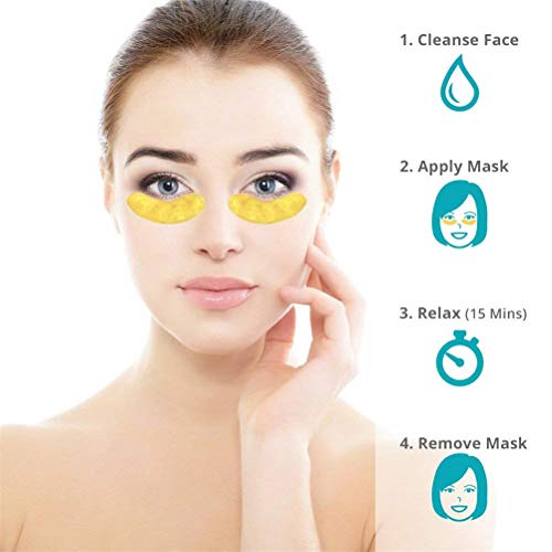Jakuva 30 Pairs Collagen 24k Gold Eye Masks Under Eye Patches for Puffy Eyes,...