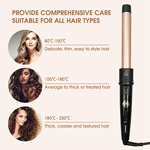 6-in-1 Curling Iron, janelove Curling Wand Set,Instant Heat Up Hair Curler wi...