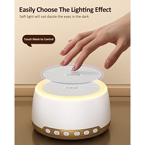 JANKOR White Noise Machine and Bluetooth Speaker, Sleep Sound Machine with 32...