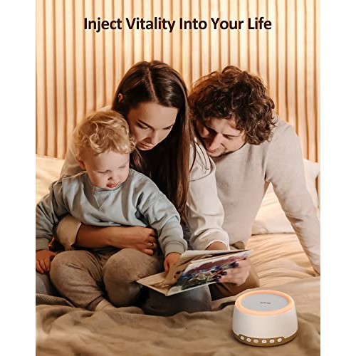 JANKOR White Noise Machine and Bluetooth Speaker, Sleep Sound Machine with 32...