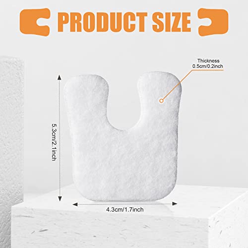 80 Pieces U Shaped Felt Callus Pads Soft Callus Cushions Self Adhesive Foot P...