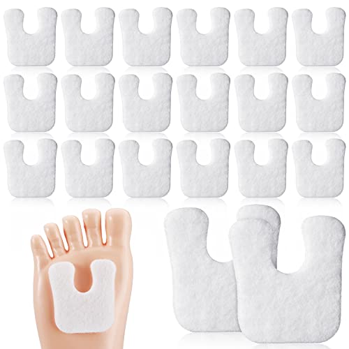 80 Pieces U Shaped Felt Callus Pads Soft Callus Cushions Self Adhesive Foot P...