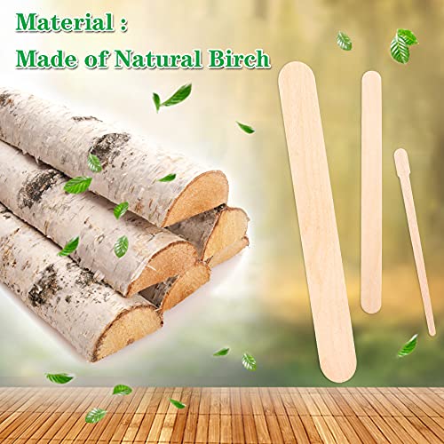 200 Pcs Assorted Style Eyebrow Wax Sticks Waxing Applicator Wooden Wax Spatul...