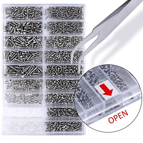 Upgrade Version Eyeglass Repair Kit,1500 Pcs More Complete Glasses Screws Kit...