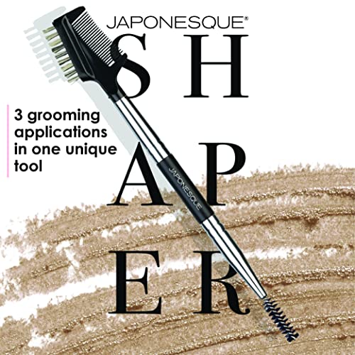 Japonesque Brow & Lash Shaper with 3 Different Spoolie Brushes, for Separatin...