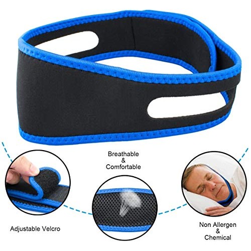Anti Snoring Chin Strap(Blue) Snoring Solution Anti Snoring Devices Effective...