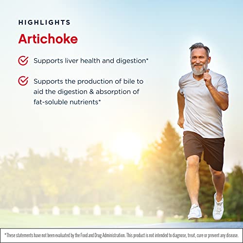 Jarrow Formulas Artichoke 500 mg - 180 Capsules - Standardized Extract - Supp...