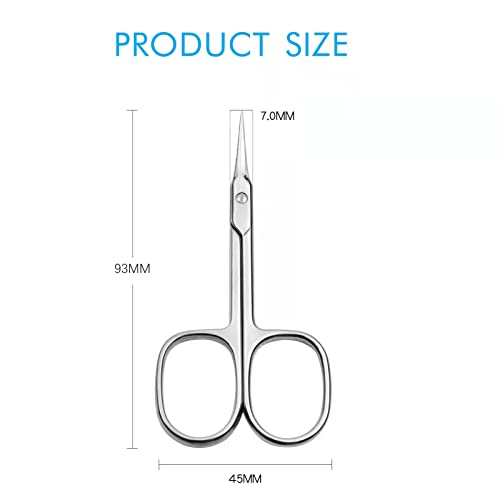JARVISTAR Extra Fine Small Nail Scissors, Multipurpose Stainless Steel Cuticl...
