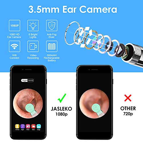 Ear Wax Removal Tool Camera Earwax Remover Tool 1080P FHD Wireless Ear Otosco...