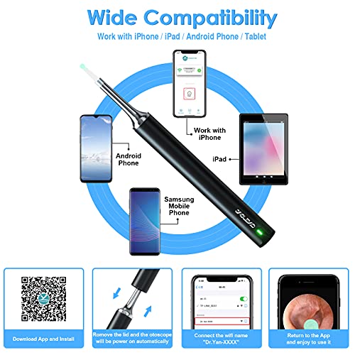 Ear Wax Removal Tool Camera Earwax Remover Tool 1080P FHD Wireless Ear Otosco...