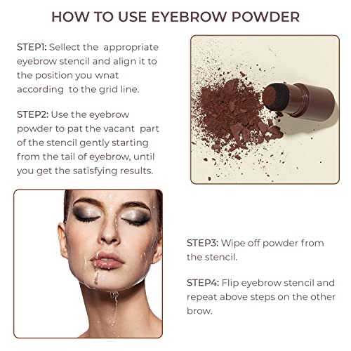 Eyebrow Stamp Stencil Kit, Eyebrow Stamp, 1 Step Eyebrow Stencil Shaping Kit ...