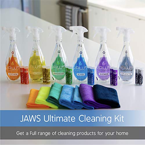 JAWS Cleaners Ultimate Cleaning Kit, Multi-Surface Kitchen, Glass, Shower, Gr...