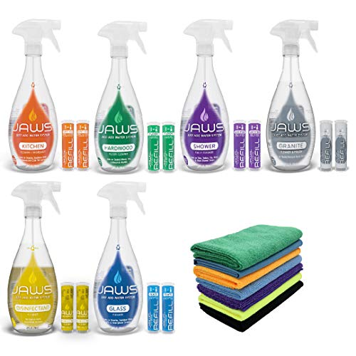 JAWS Cleaners Ultimate Cleaning Kit, Multi-Surface Kitchen, Glass, Shower, Gr...