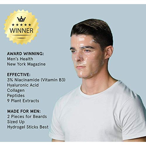 BRO MASK: Korean Face Mask for Men | 2 Pc. Hydrating Anti Aging Sheet Masks C...