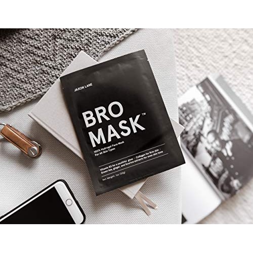 BRO MASK: Korean Face Mask for Men | 2 Pc. Hydrating Anti Aging Sheet Masks C...