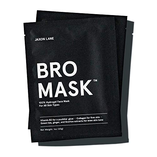 BRO MASK: Korean Face Mask for Men | 2 Pc. Hydrating Anti Aging Sheet Masks C...